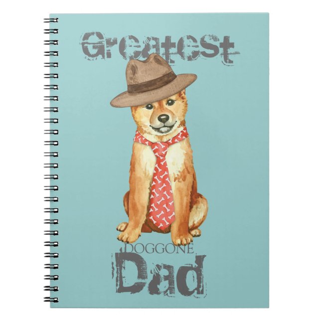 Shiba Inu Dad Spiral Notebook (Front)