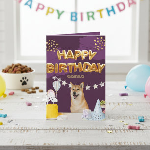 Shiba Inu Delight: Your Tail-Wagging Birthday Card