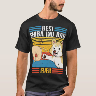 Shiba Inu Dog And Daddy Hand To Hand Best Shiba In T-Shirt