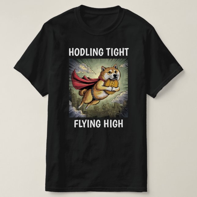 Shiba Inu Dog Black T-Shirt (Design Front)