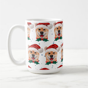 Shiba Inu Dog Breed Christmas Stars Coffee Mug