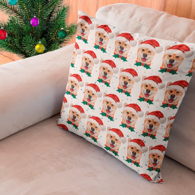Shiba Inu Dog Breed Christmas Stars Cushion (Creator Uploaded)