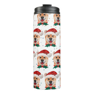 Shiba Inu Dog Breed Christmas Stars Thermal Tumbler