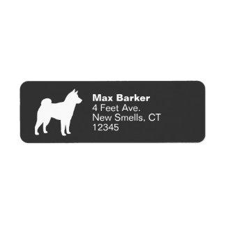 Shiba Inu Dog Breed Silhouette Return Address