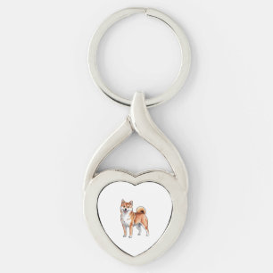 Shiba Inu Dog - Cute and Happy Key Ring