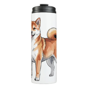 Shiba Inu Dog - Cute and Happy Thermal Tumbler