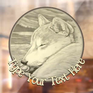 Shiba Inu Dog Decal Custom Dog Art Window Cling