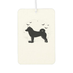 Shiba Inu Dog � Halloween Moon Silhouette Oversize Car Air Freshener