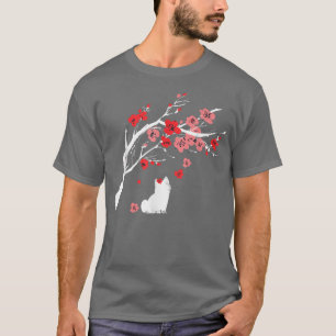 Shiba Inu Dog Japanese Cherry Blossom Sakura Flowe T-Shirt