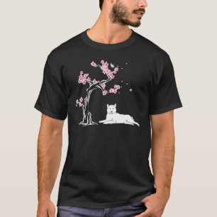 Shiba Inu Dog Japanese Cherry Blossom Sakura Flowe T-Shirt