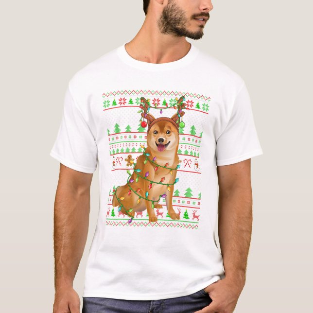 Shiba Inu Dog Lover Family T-Shirt (Front)