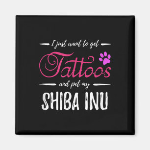 Shiba Inu Dog Lover Tattoo Funny Dog Mum Gift Idea Magnet