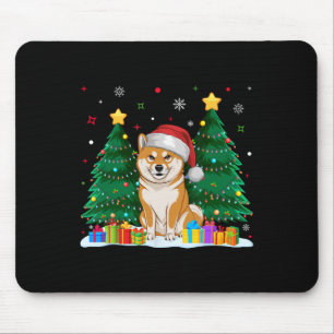 Shiba Inu Dog Lovers Santa Hat Ugly Christmas Swea Mouse Pad