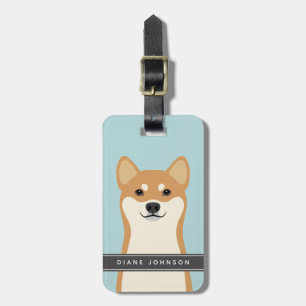 Shiba Inu Dog Luggage Tag