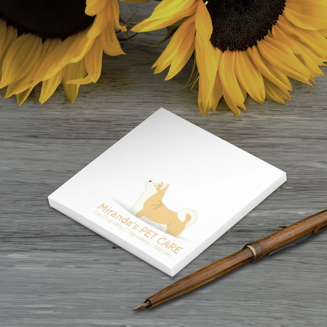 Shiba Inu Dog Pet Care Sitting Bathing & Grooming Post-it Notes (Creator Uploaded)