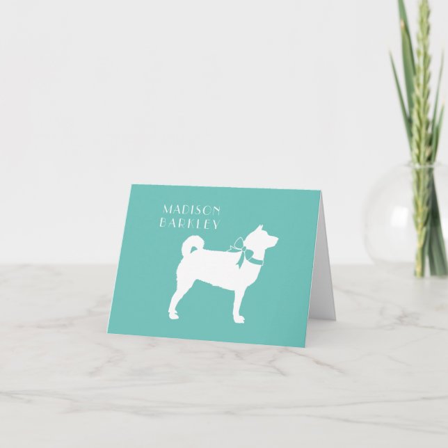Shiba Inu Dog Puppy Note Card (Front)