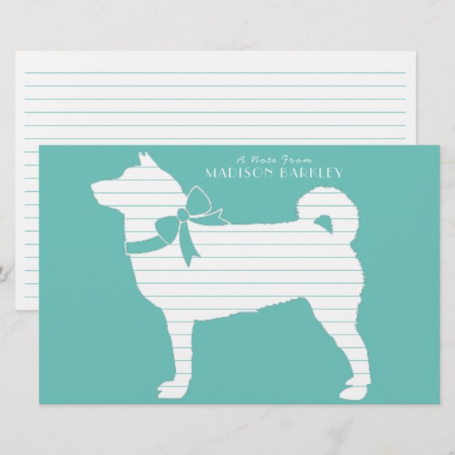Shiba Inu Dog Puppy Stationery (Front/Back)