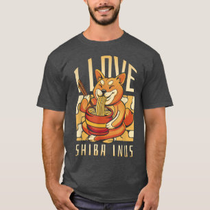 Shiba Inu Dog Ramen Anime Noodles Kawaii Japanese T-Shirt