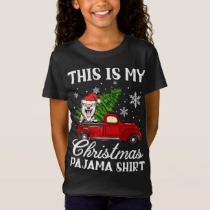 Shiba Inu Dog Riding Red Truck With Christmas Tree T-Shirt