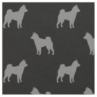 Shiba Inu Dog Silhouettes Grey and Black Patterned