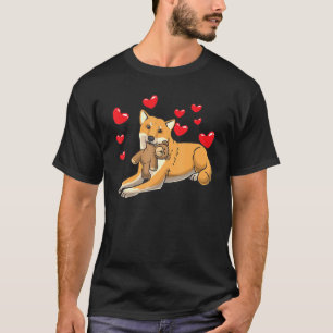 Shiba Inu Dog With Stuffed Animal And Hearts T-Shirt