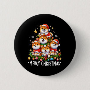Shiba Inu Dogs Merry Christmas Xmas Gifts Christma 6 Cm Round Badge