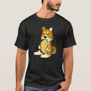 Shiba Inu Eating A Taco Dog   T-Shirt