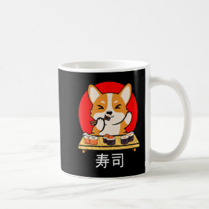 Shiba Inu eats Sushi Kawaii Neko Gift Anime Coffee Mug
