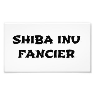 shiba inu fancier photo print