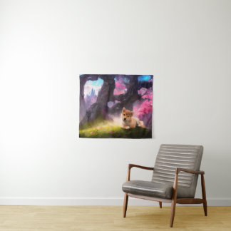 Shiba Inu Fantasy Anime Tapestry