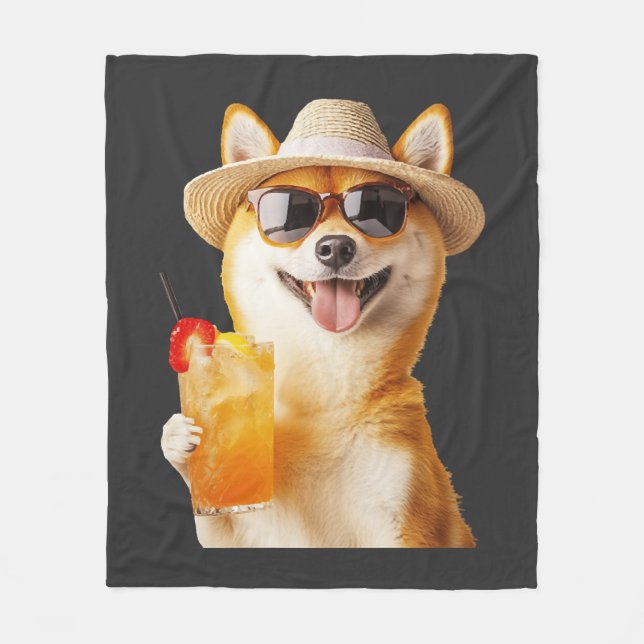 Shiba Inu     Fleece Blanket (Front)