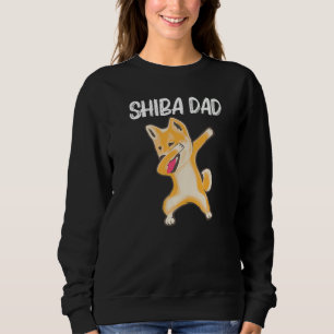 Shiba Inu For Dad Papa Dabbing Japanese Akita Pet Sweatshirt