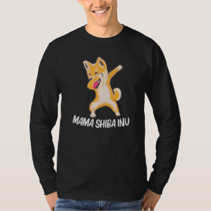 Shiba Inu For Women Mum Dabbing Japanese Akita Pet T-Shirt