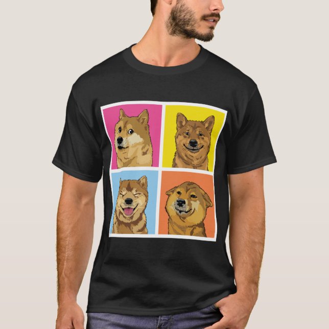 Shiba Inu Funny Meme dogs Frame T-Shirt (Front)