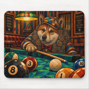 Shiba Inu, Geometric Mosaic Mouse Pad