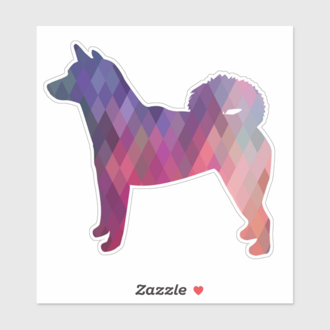 Shiba Inu Geometric Purple Silhouette (Sheet)
