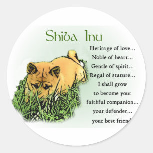 Shiba Inu Gifts Classic Round Sticker