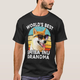 Shiba Inu Grandma Worlds Best Shiba Grandma Dog Re T-Shirt