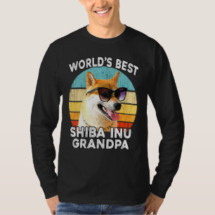 Shiba Inu Grandpa Worlds Best Shiba Grandpa Dog Re T-Shirt