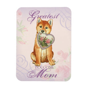Shiba Inu Heart Mum Magnet