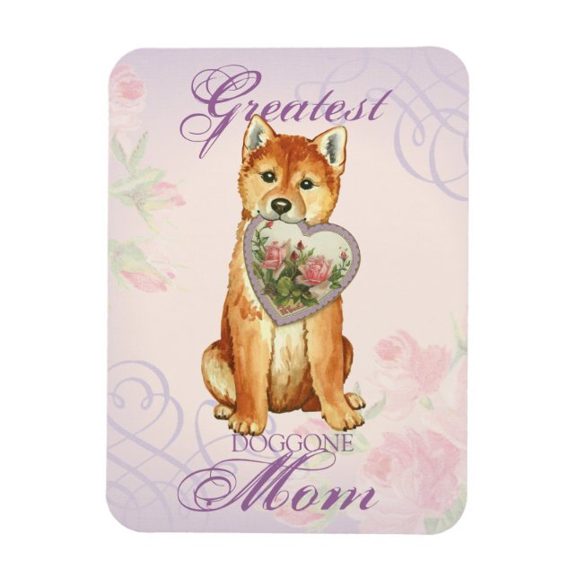 Shiba Inu Heart Mum Magnet (Vertical)