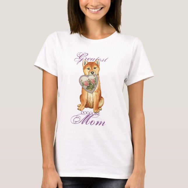 Shiba Inu Heart Mum T-Shirt (Front)