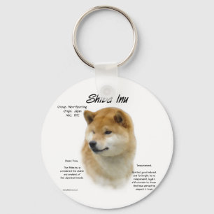 Shiba Inu History Key Ring