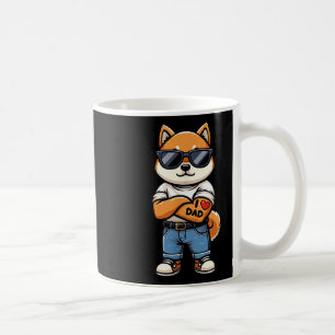 Shiba Inu I Love Dad Funny Dog Tattoo Coffee Mug