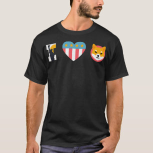 Shiba Inu I Love Shiba Crypto SHIB Premium T-Shirt