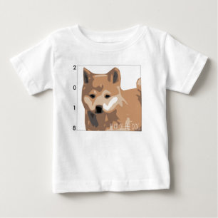 Shiba Inu Illustration Dog Year 2018 Baby T T-Shirt