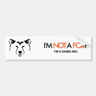 Shiba Inu: I'm Not a Fox Bumper Sticker