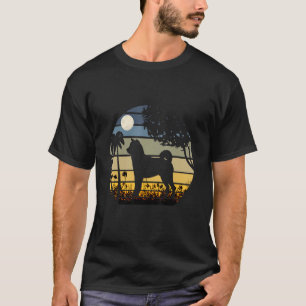 Shiba Inu In A Field Of Flowers Moon Night T-Shirt