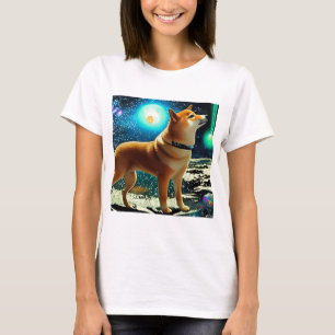 Shiba Inu in Space  T-Shirt