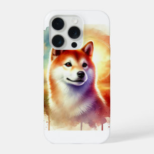 Shiba Inu in watercolor 091024AREF128 - Watercolor iPhone 15 Pro Case